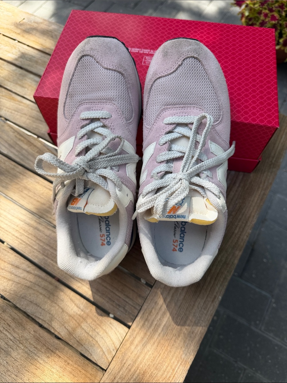 New Balance Pink & Cream Retro Runner Sneakers